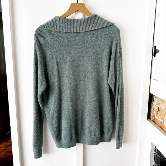 BAREFOOT DREAMS cozychic lite green sweater - Picture 3 of 4